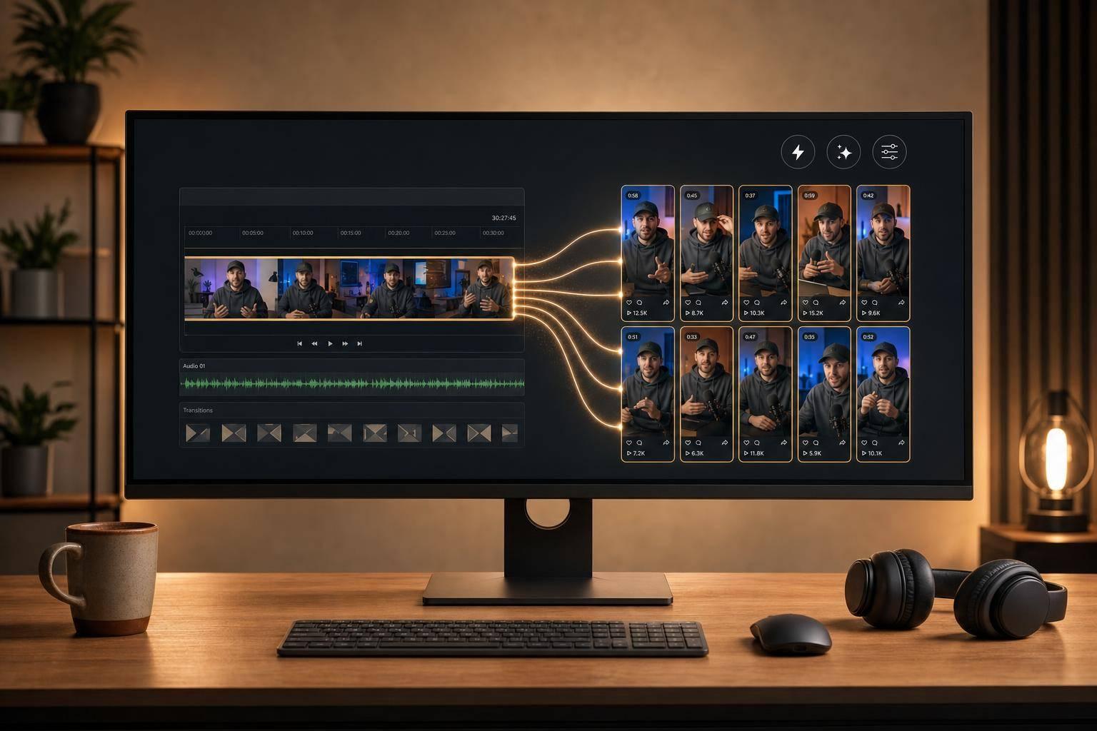 The AI Video Tools Content Creators Use to Turn Long Videos Into 10 Viral Clips