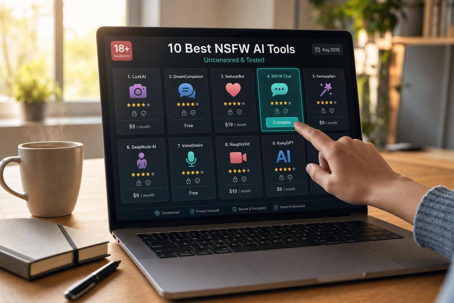 10 Best NSFW AI Tools in August 2026 (Uncensored & Tested) | AIapps