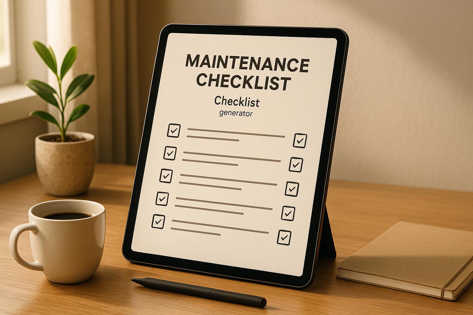 Maintenance Checklist Generator for You | aiventic