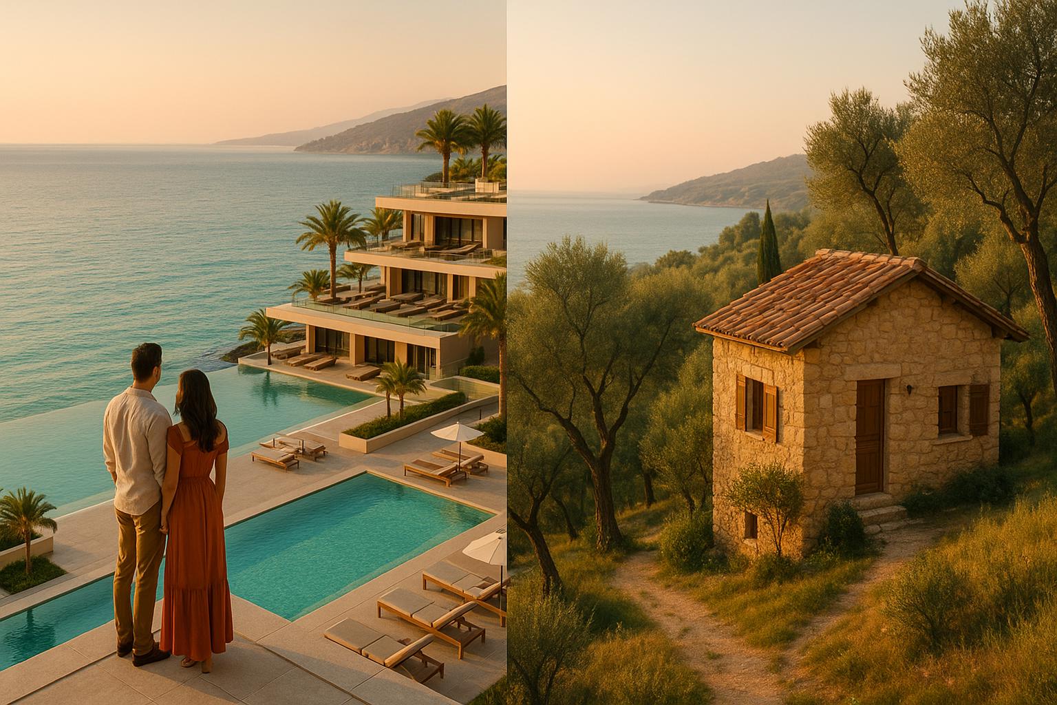 Thumbnail for: Luxury vs. Budget: Romantic Stays in the Albanian Riviera