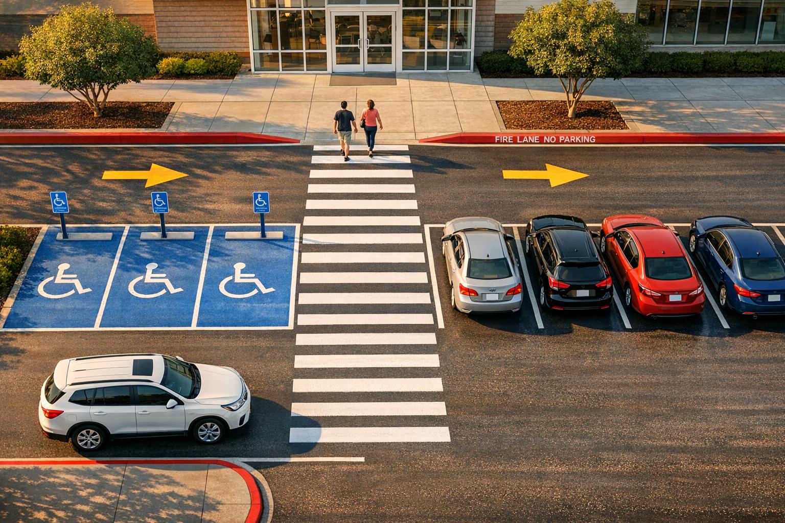 How Parking Lot Striping Improves Safety in Lake City