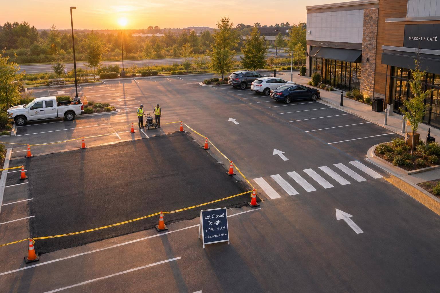 Planning Parking Lot Maintenance Around Business Hours