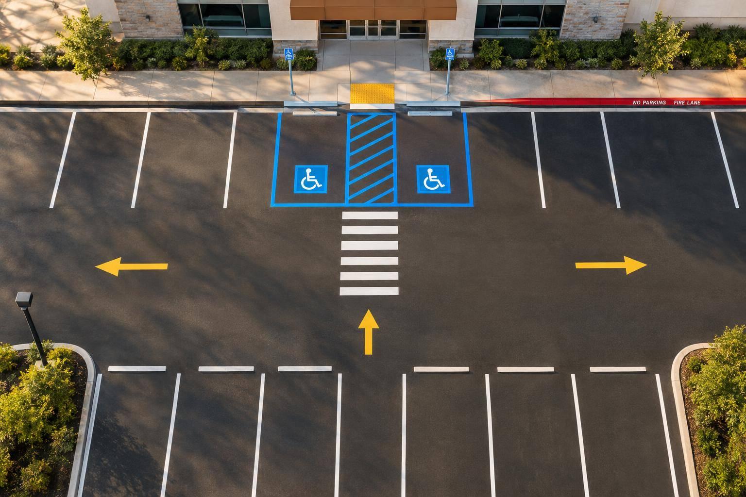 What Goes Into a New Parking Lot Striping Layout
