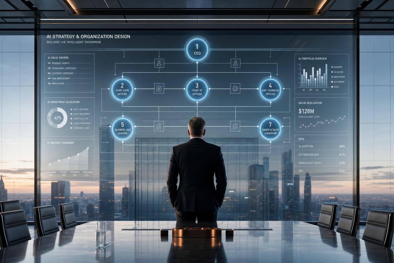 Thumbnail for: How Executives Should Lead AI Strategy & Org Design