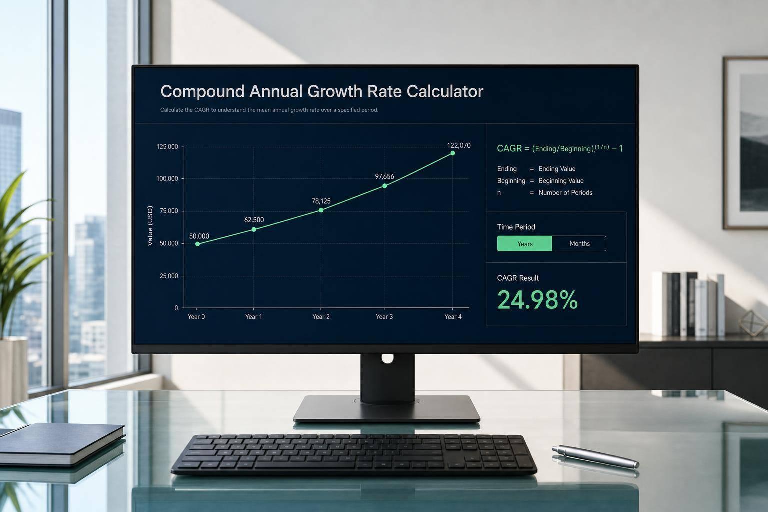 Thumbnail for: Compound Annual Growth Rate Calculator