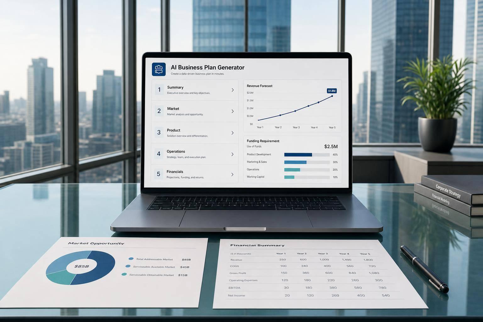 Thumbnail for: AI Business Plan Generator