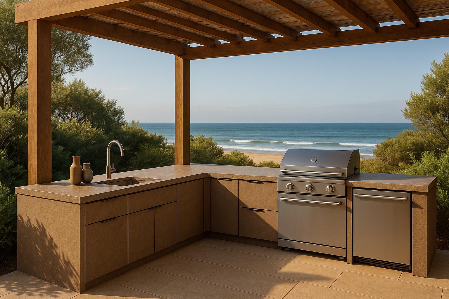 Thumbnail for: Pod de cuisine extérieure à Arcachon : Outdoor kitchen design pour maisons en bord de mer