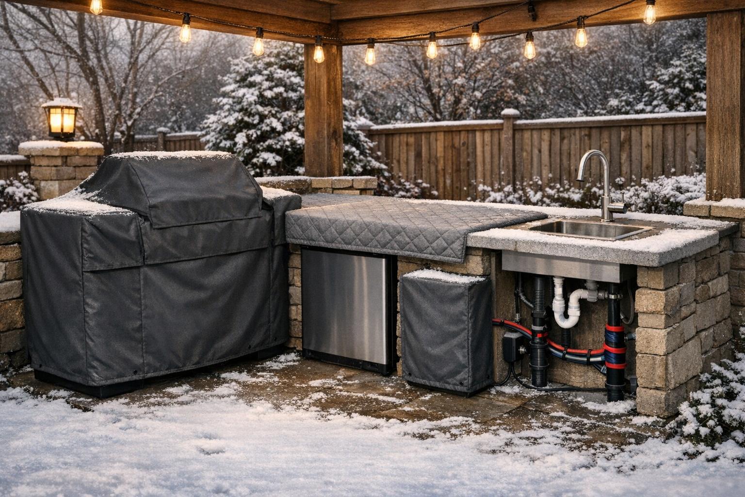 Thumbnail for: Comment Protéger sa Cuisine Extérieure du Gel en Hiver : Méthode Simple