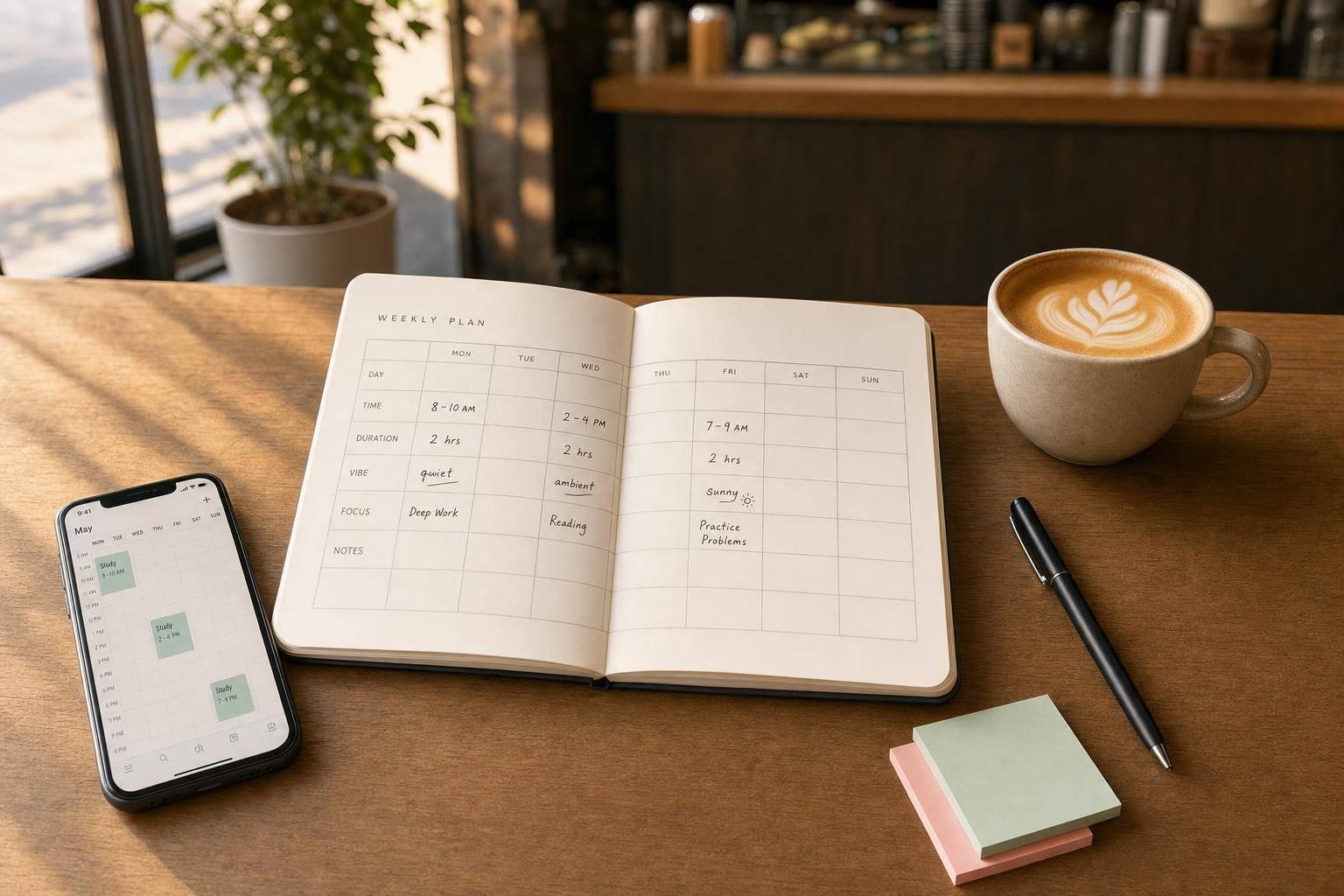Thumbnail for: Coffee Shop Study Planner: Plan Your Sessions