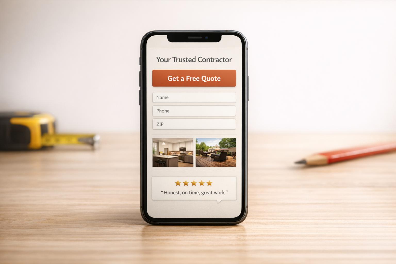 conversion-focused website features for contractors