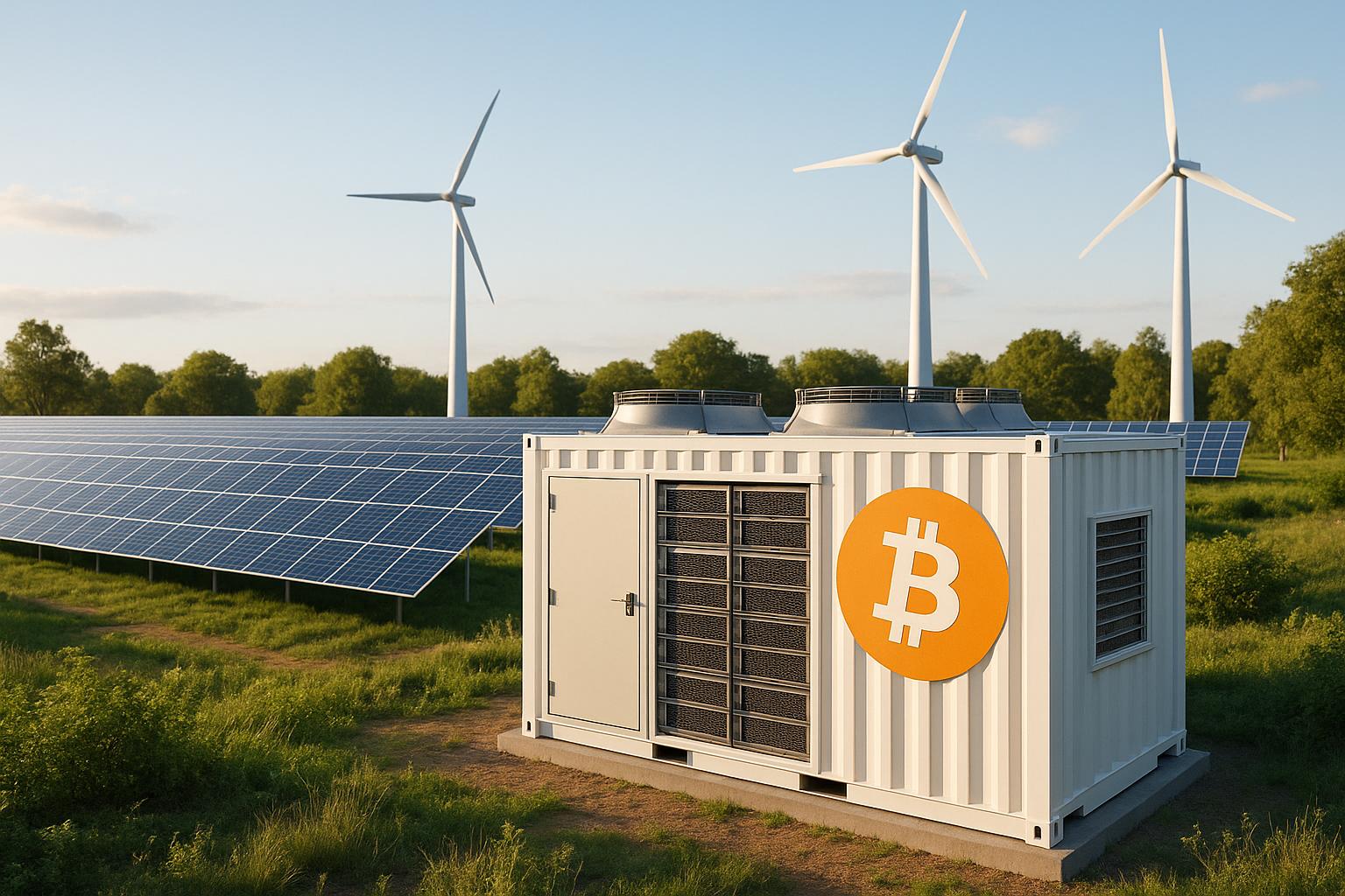 Thumbnail for: Mineração de Bitcoin com energia renovável transforma custo em vantagem competitiva e atrai investidores ESG