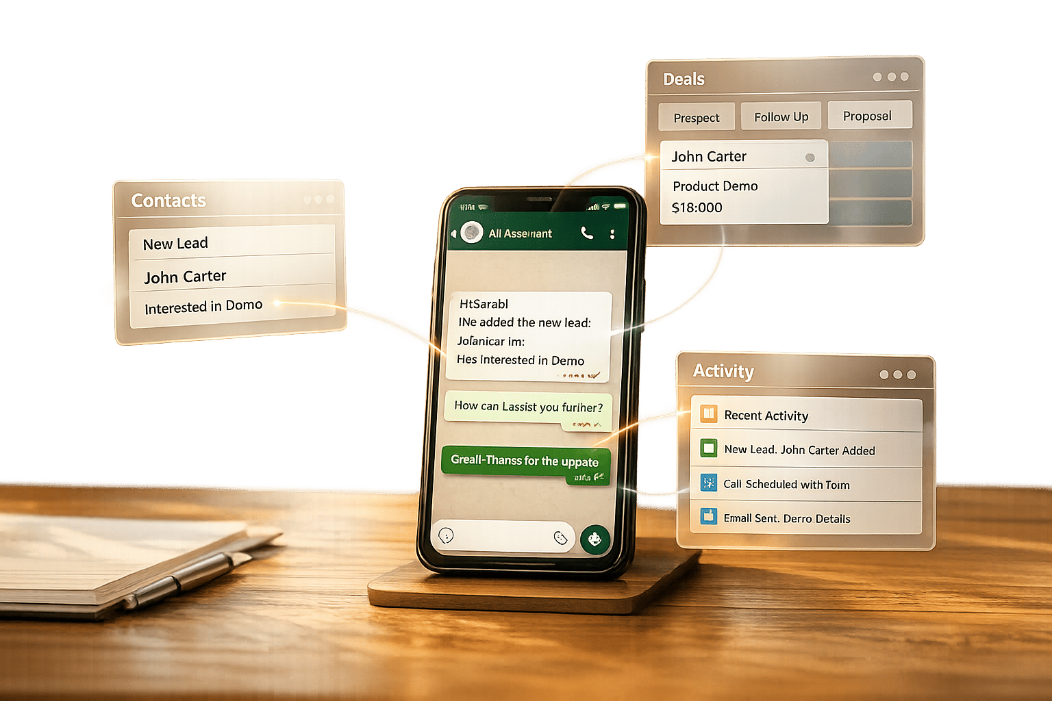 whatsapp ai agent integrations with crm tools