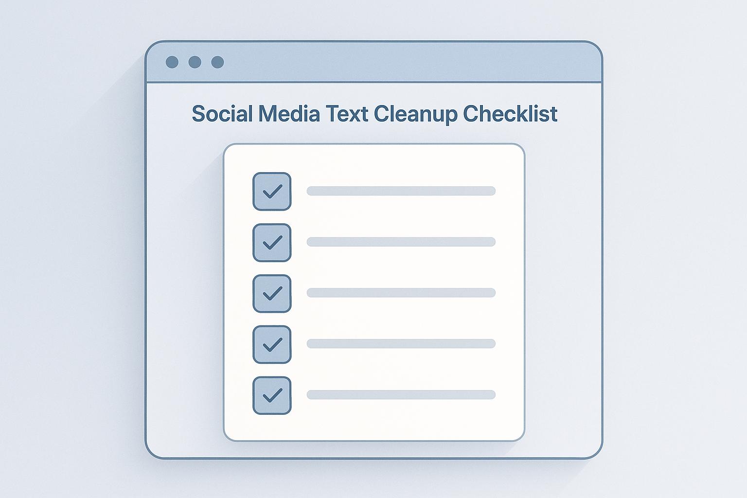 Social Media Text Cleanup Checklist