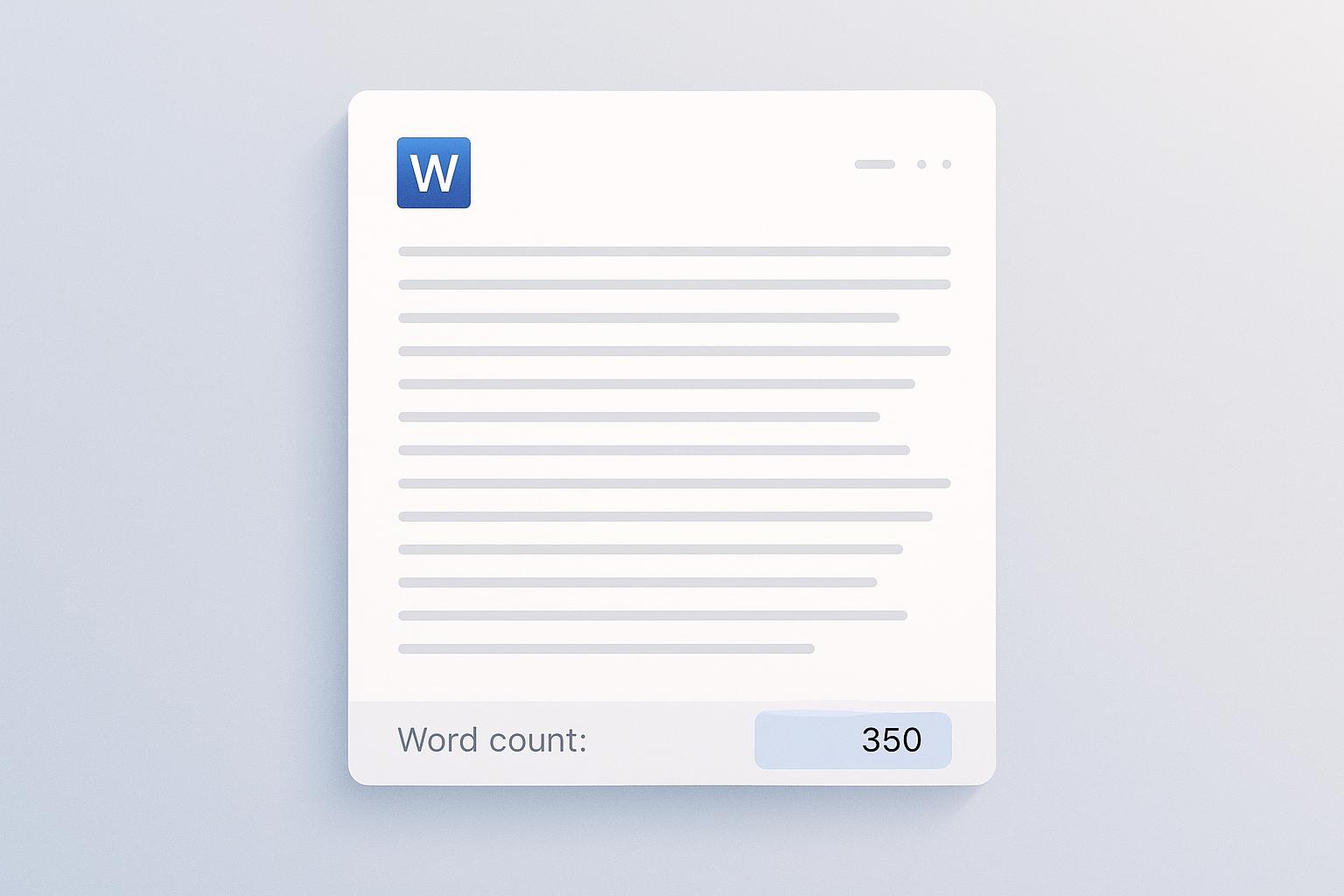 word count on word