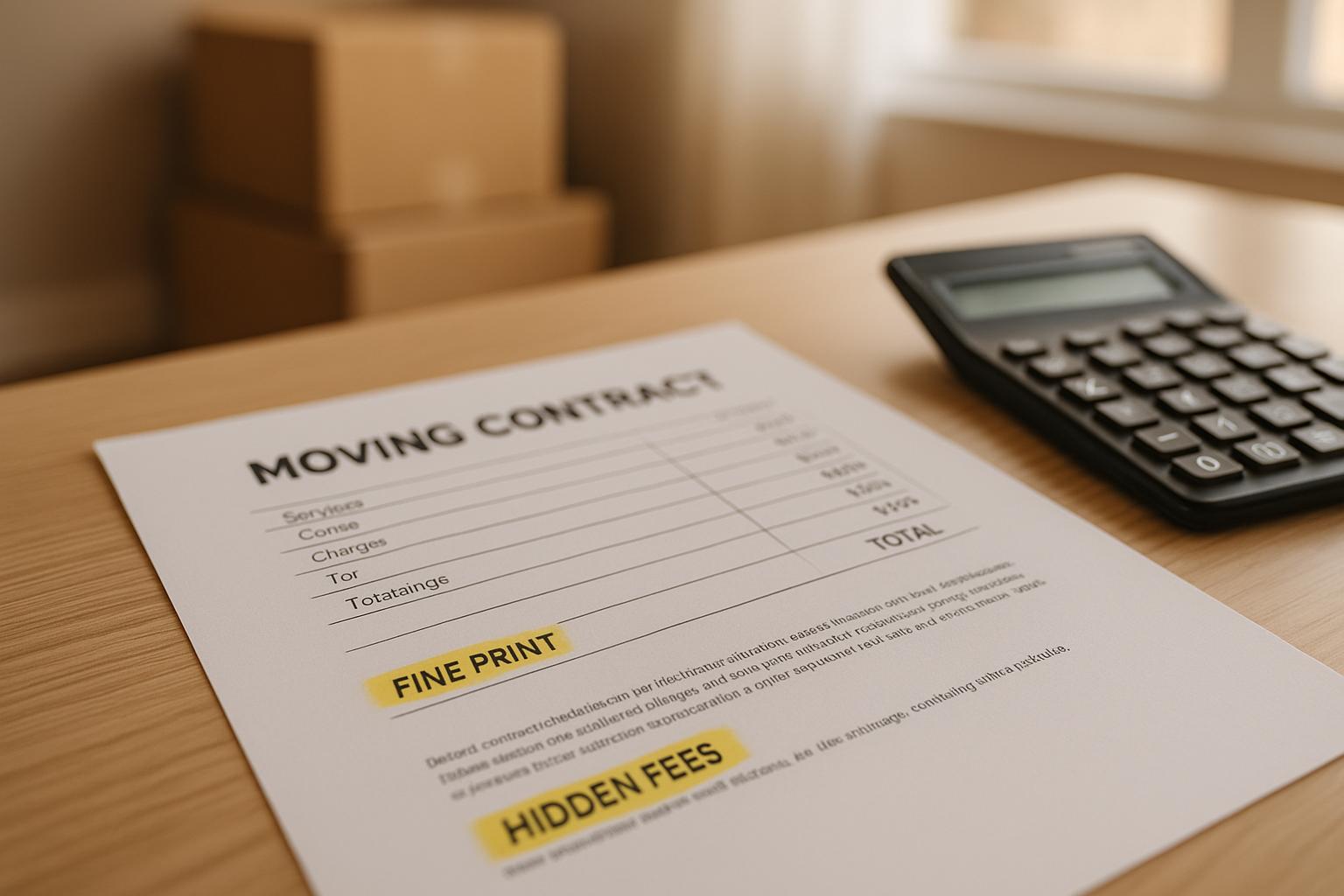Hidden Fees in Moving Quotes: What to Watch For