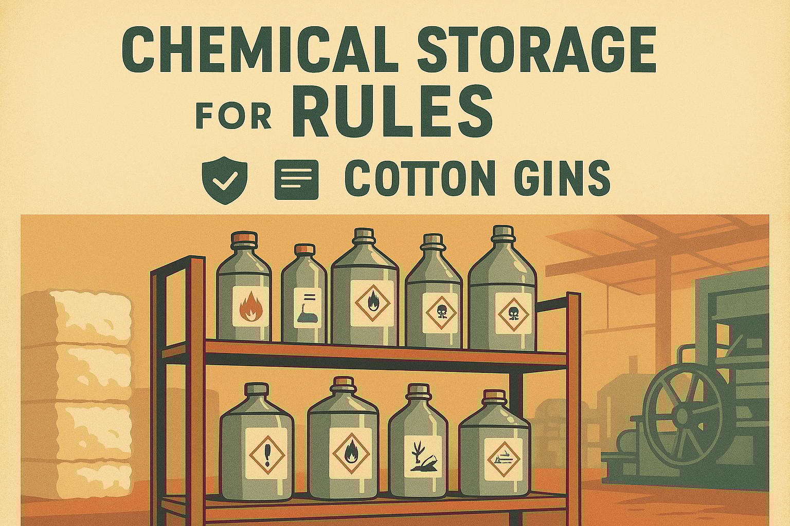 Thumbnail for: Chemical Storage Rules for Cotton Gins