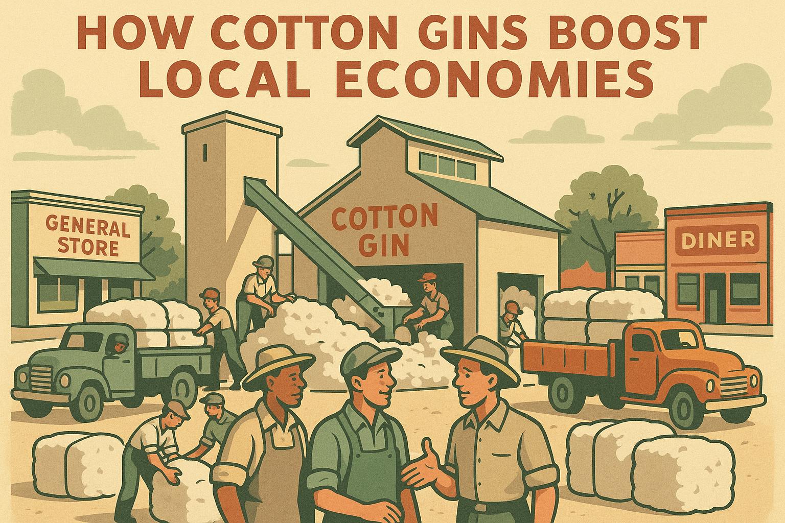 Thumbnail for: How Cotton Gins Boost Local Economies