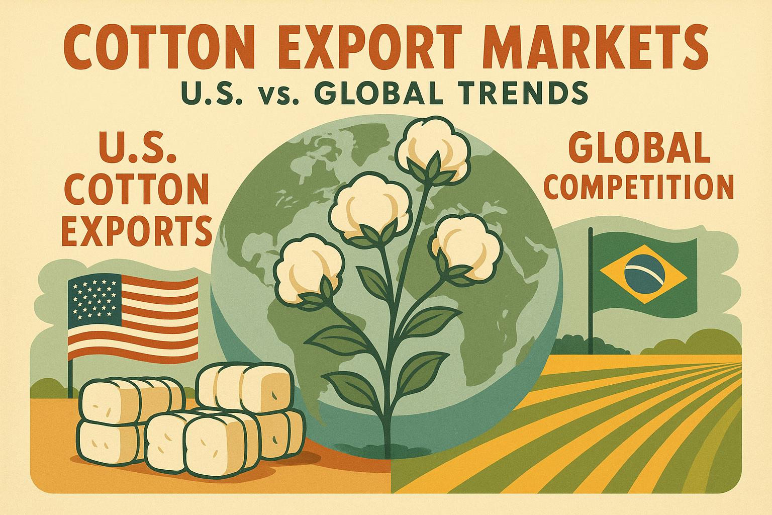 Thumbnail for: Cotton Export Markets: U.S. vs. Global Trends