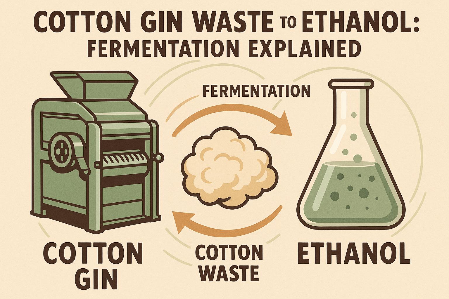 Thumbnail for: Cotton Gin Waste to Ethanol: Fermentation Explained