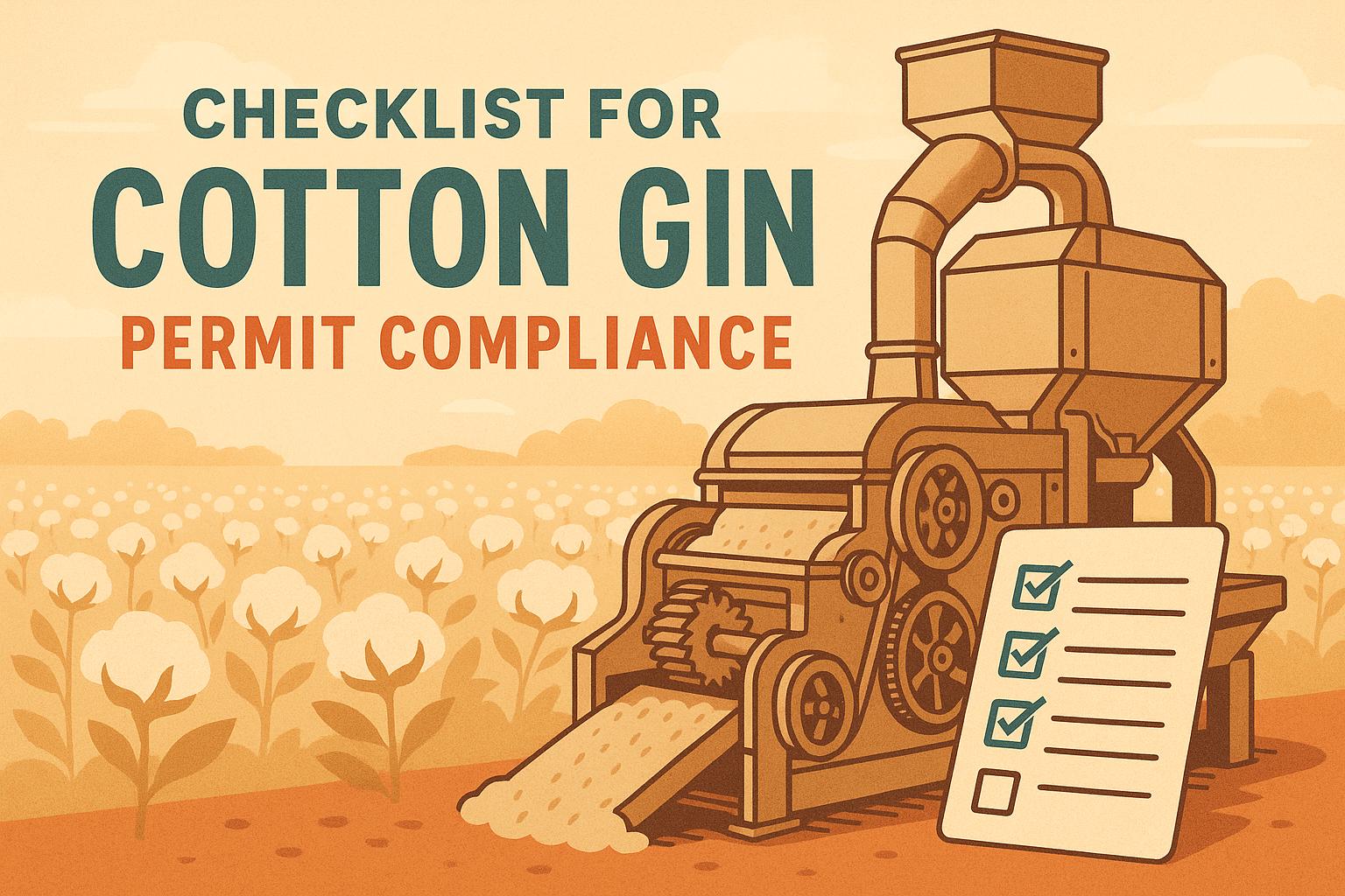 Thumbnail for: Checklist for Cotton Gin Permit Compliance