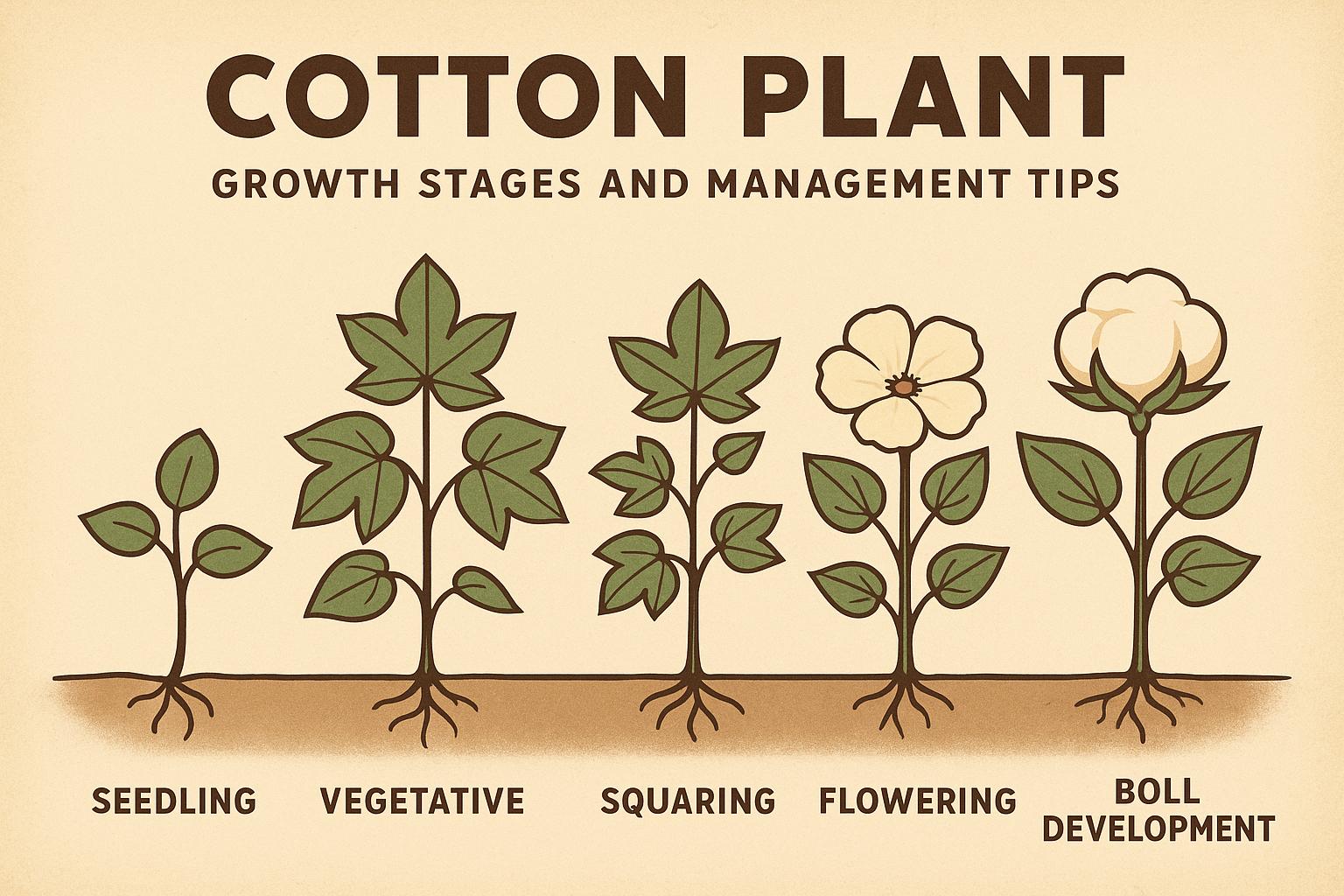 Thumbnail for: Cotton Plant Growth Stages and Management Tips