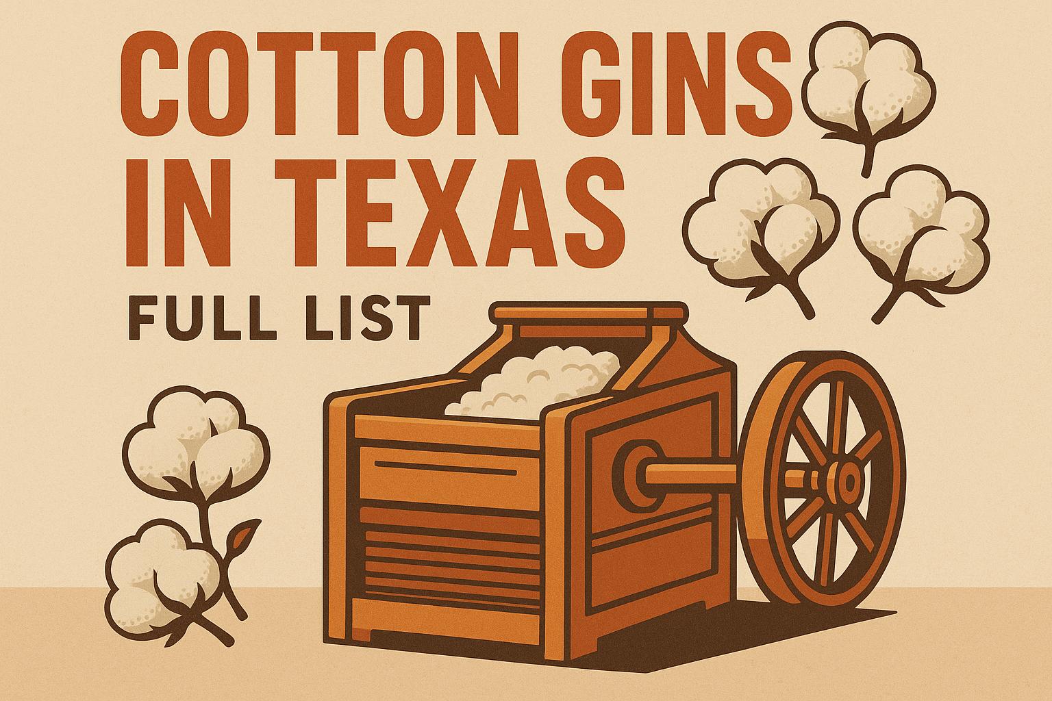 Thumbnail for: Cotton Gins In Texas: Full List
