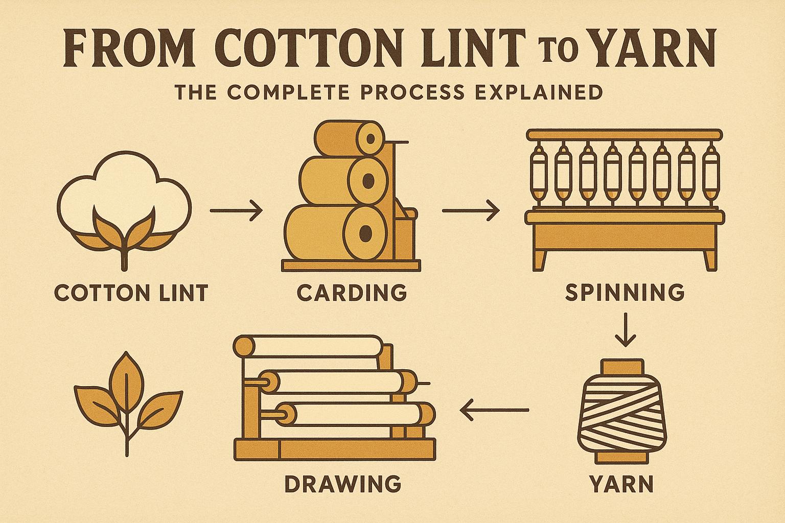Thumbnail for: From Cotton Lint to Yarn: The Complete Process Explained