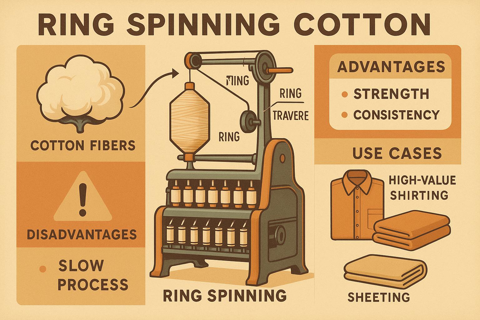 Thumbnail for: Ring Spinning Cotton: Advantages, Disadvantages & Use Cases