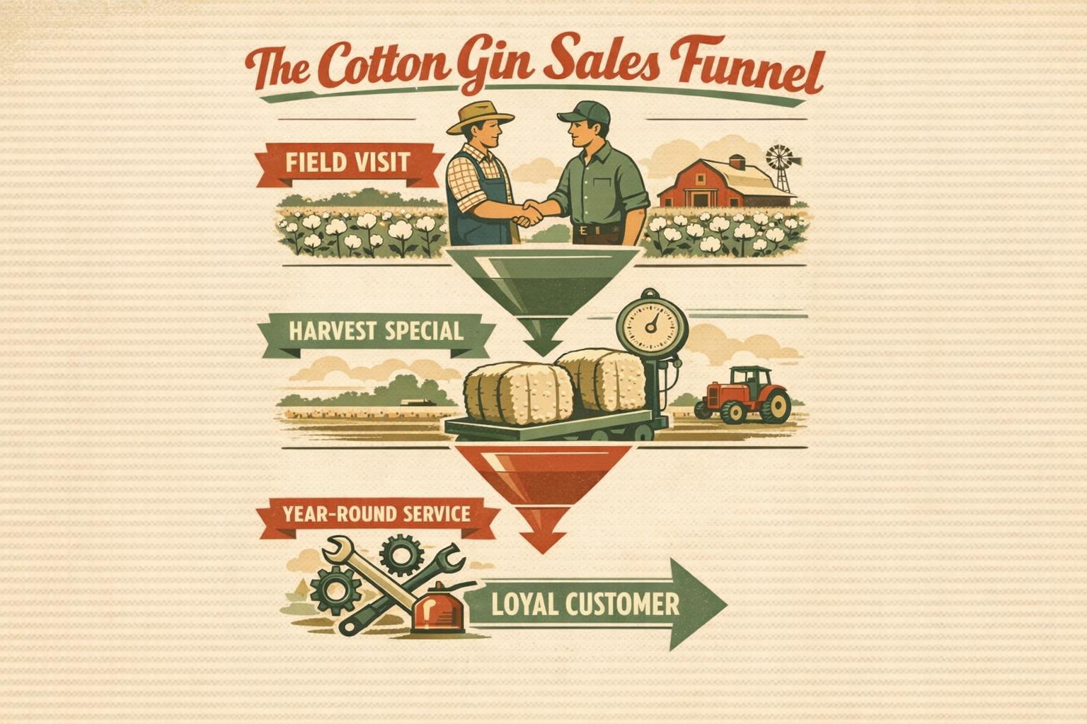 Thumbnail for: The Cotton Gin Sales Funnel: Convert Growers to Loyal Customers