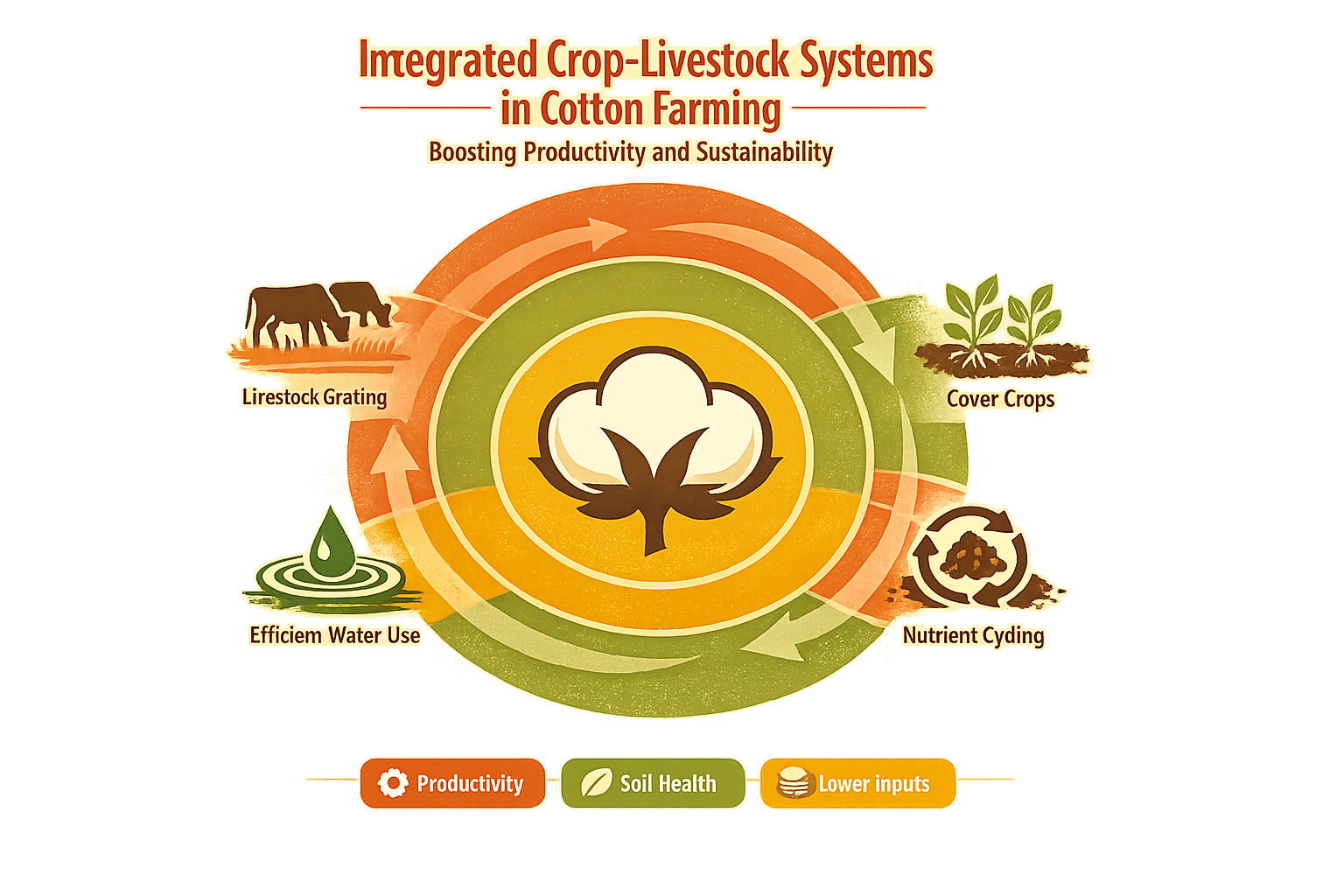 Thumbnail for: Integrated Crop-Livestock Systems in Cotton Farming: Boosting Productivity and Sustainability