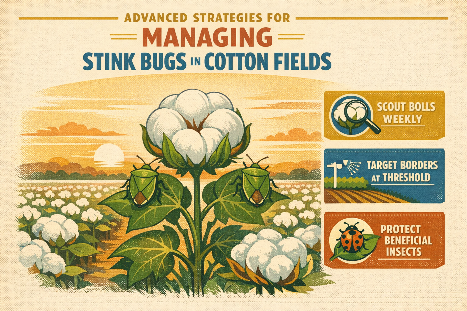 Thumbnail for: Advanced Strategies for Managing Stink Bugs in Cotton Fields