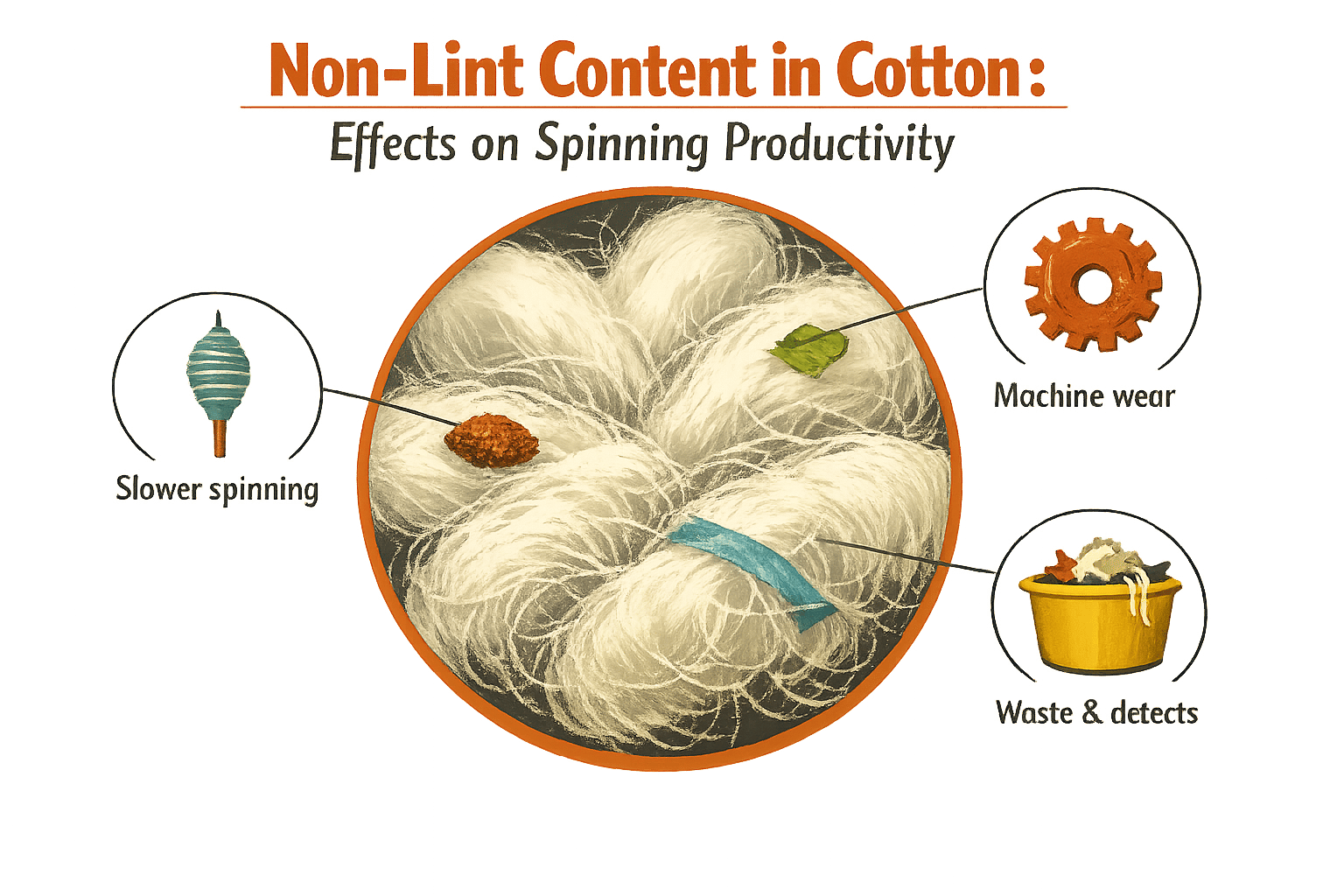 Thumbnail for: Non-Lint Content in Cotton: Effects on Spinning Productivity