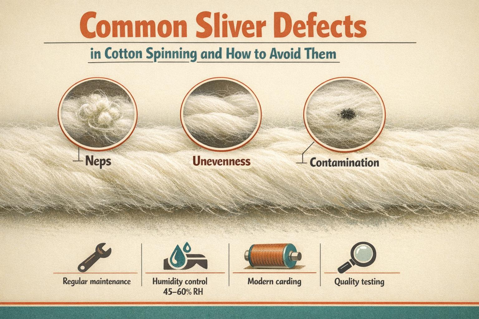 Thumbnail for: Common Sliver Defects in Cotton Spinning and How to Avoid Them