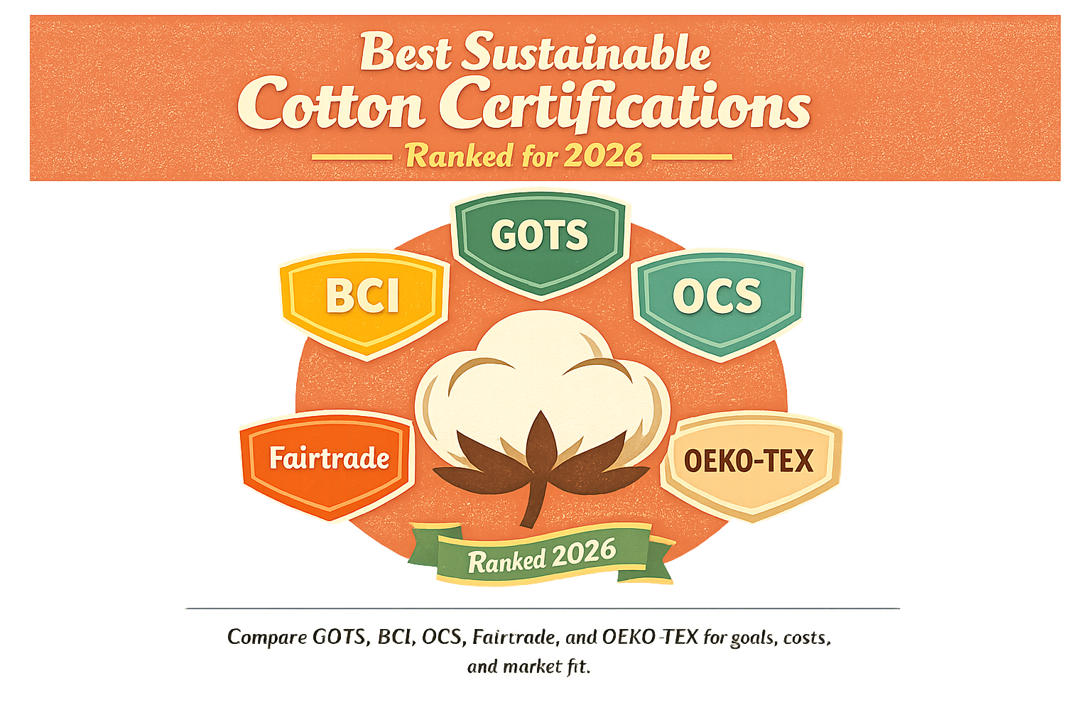 Thumbnail for: Best Sustainable Cotton Certifications Ranked for 2026: GOTS, BCI, and More
