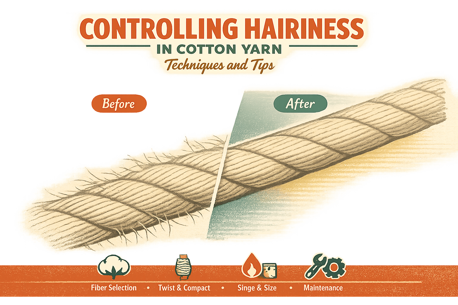 Thumbnail for: Controlling Hairiness in Cotton Yarn: Techniques and Tips