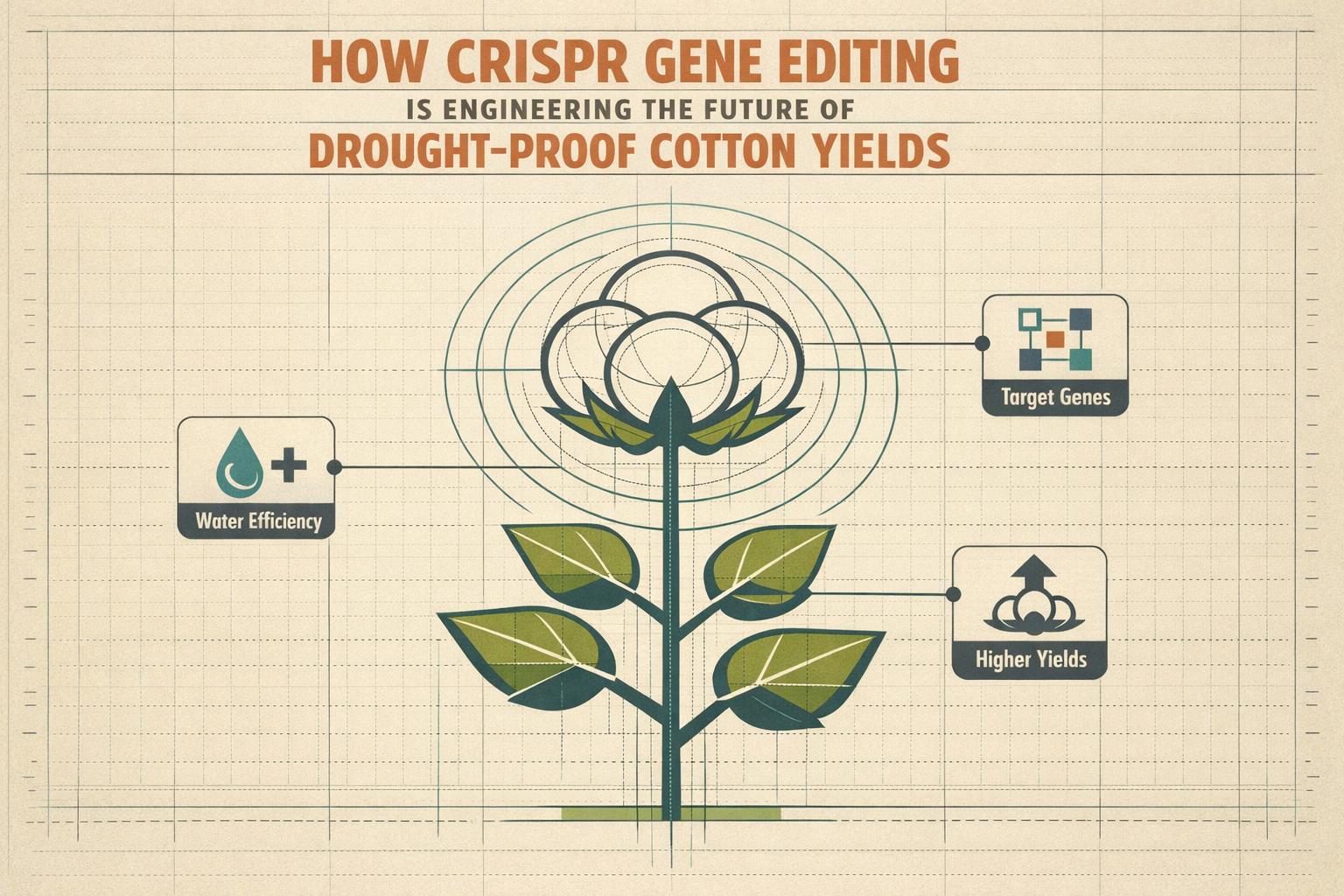 Thumbnail for: How CRISPR Gene Editing is Engineering the Future of Drought-Proof Cotton Yields
