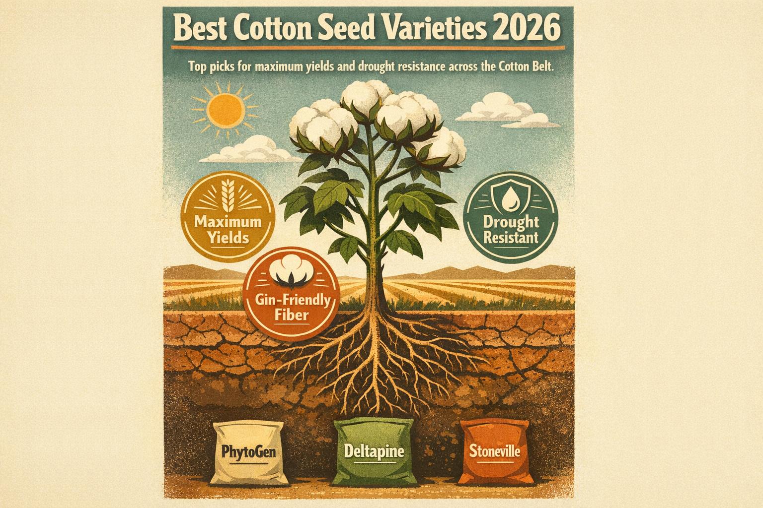 Thumbnail for: Best Cotton Seed Varieties 2026: Top Picks for Maximum Yields and Drought Resistance