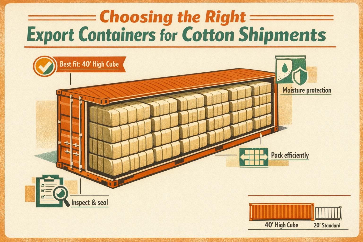 Thumbnail for: Choosing the Right Export Containers for Cotton Shipments