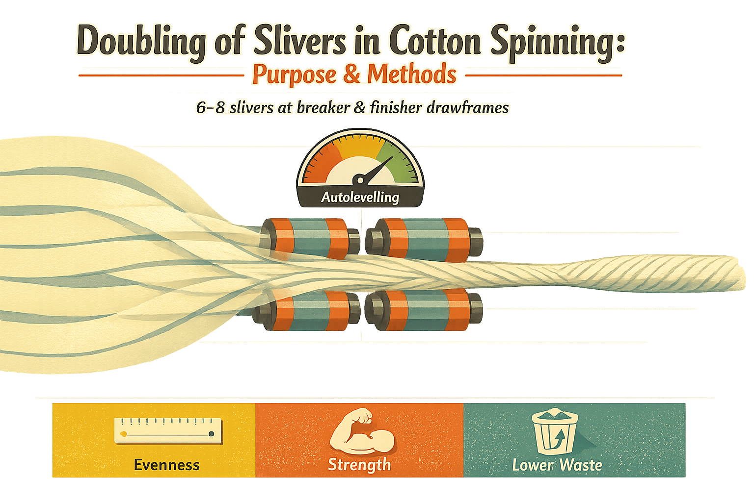 Thumbnail for: Doubling of Slivers in Cotton Spinning: Purpose & Methods