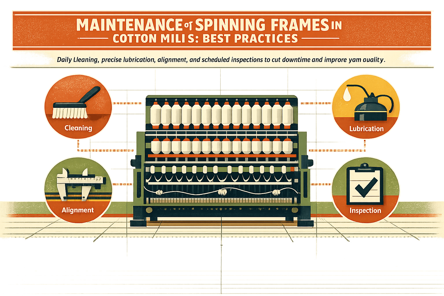 Thumbnail for: Maintenance of Spinning Frames in Cotton Mills: Best Practices