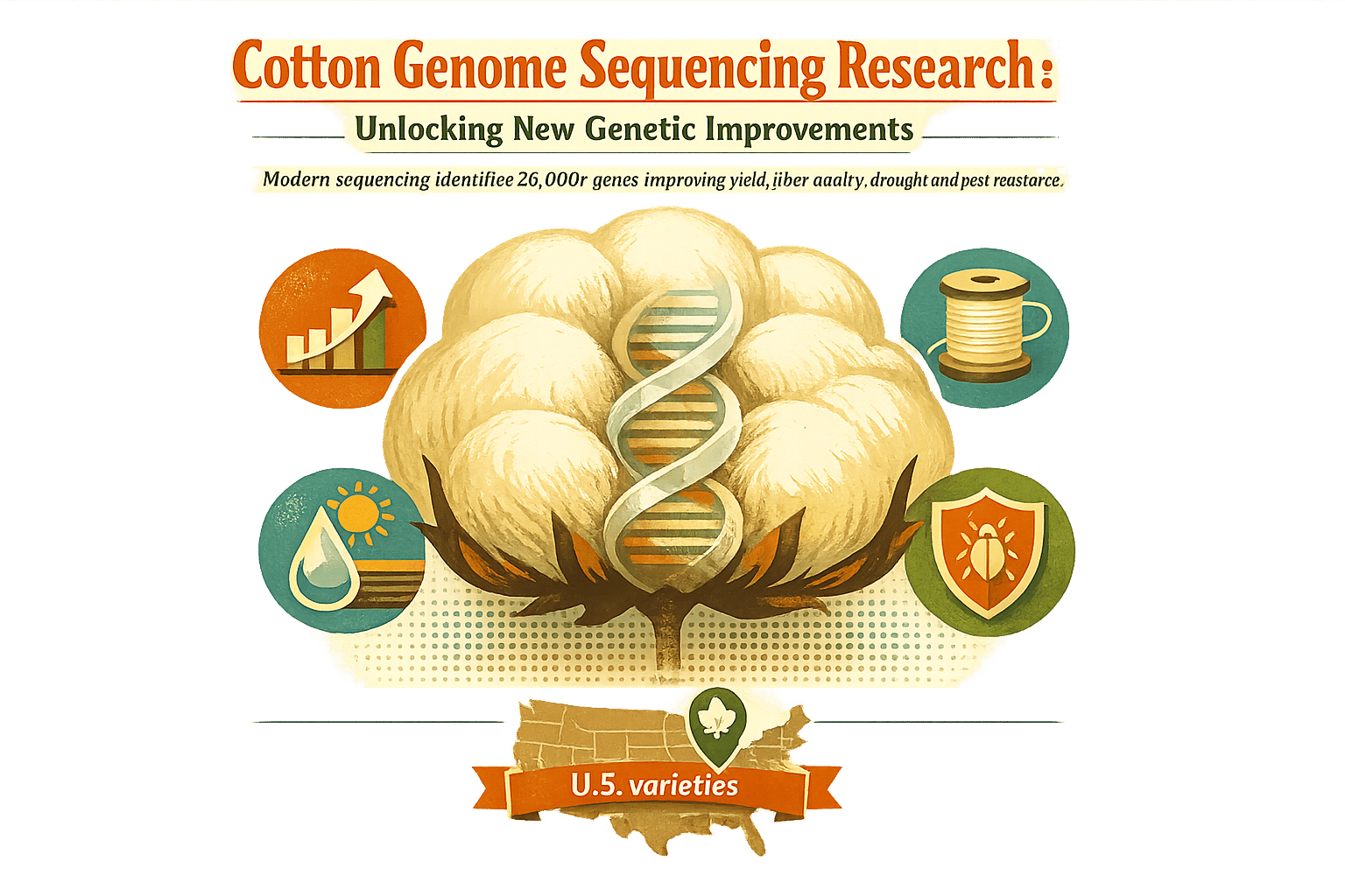 Thumbnail for: Cotton Genome Sequencing Research: Unlocking New Genetic Improvements