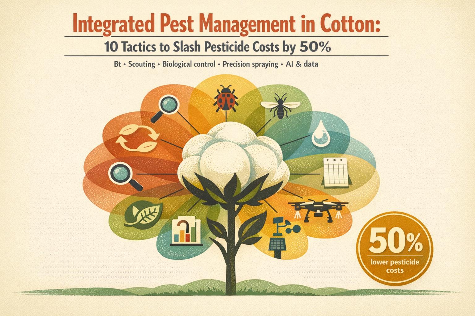 Thumbnail for: Integrated Pest Management in Cotton: 10 Tactics to Slash Pesticide Costs by 50%