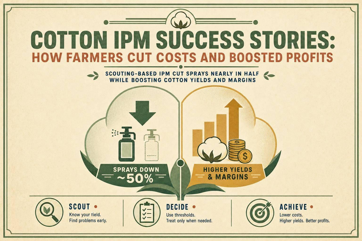 Thumbnail for: Cotton IPM Success Stories: How Farmers Cut Costs and Boosted Profits