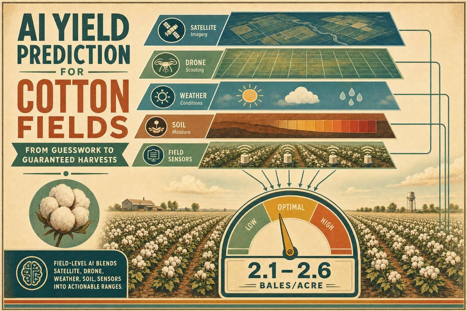 Thumbnail for: AI Yield Prediction for Cotton Fields: From Guesswork to Guaranteed Harvests
