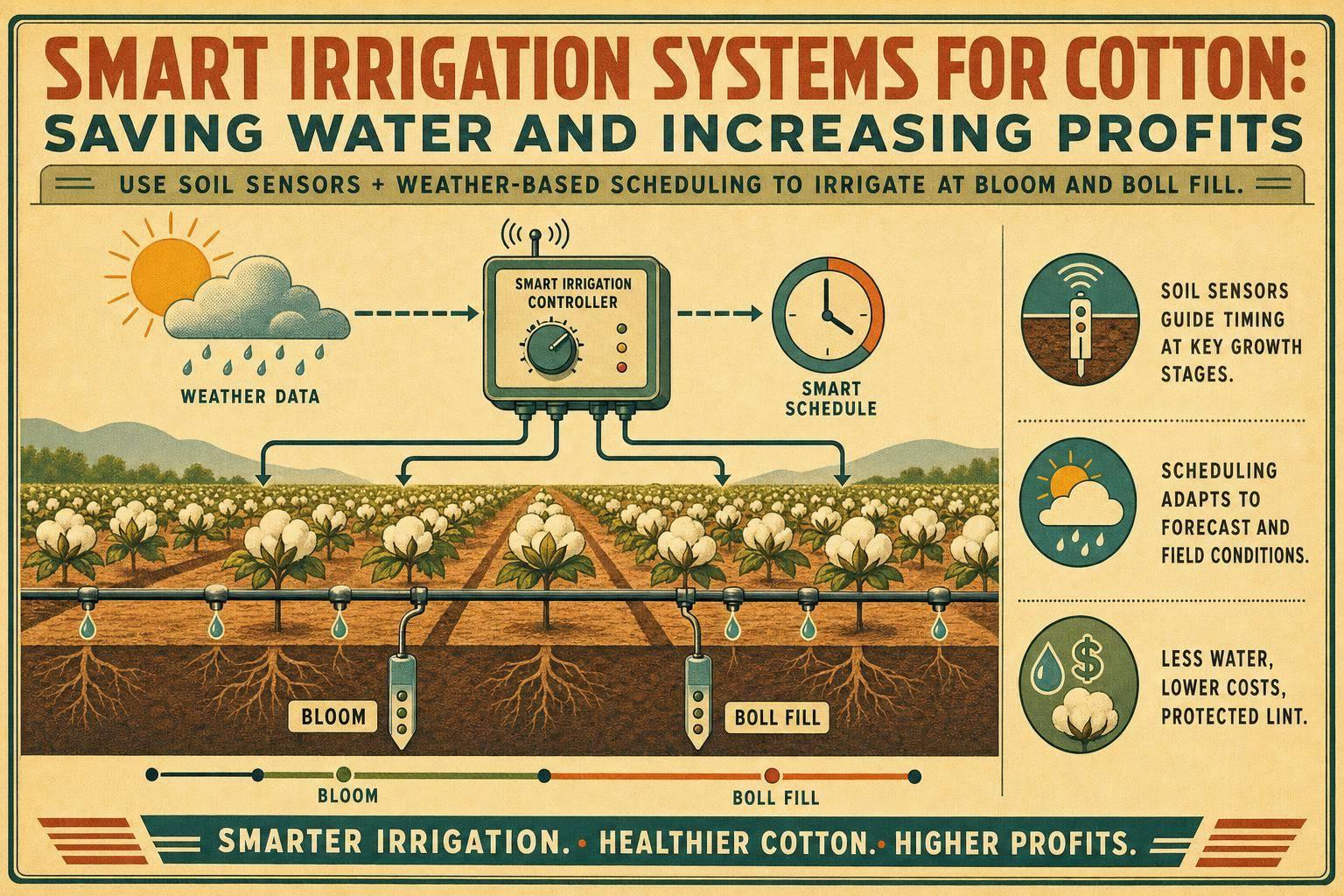Thumbnail for: Smart Irrigation Systems for Cotton: Saving Water and Increasing Profits