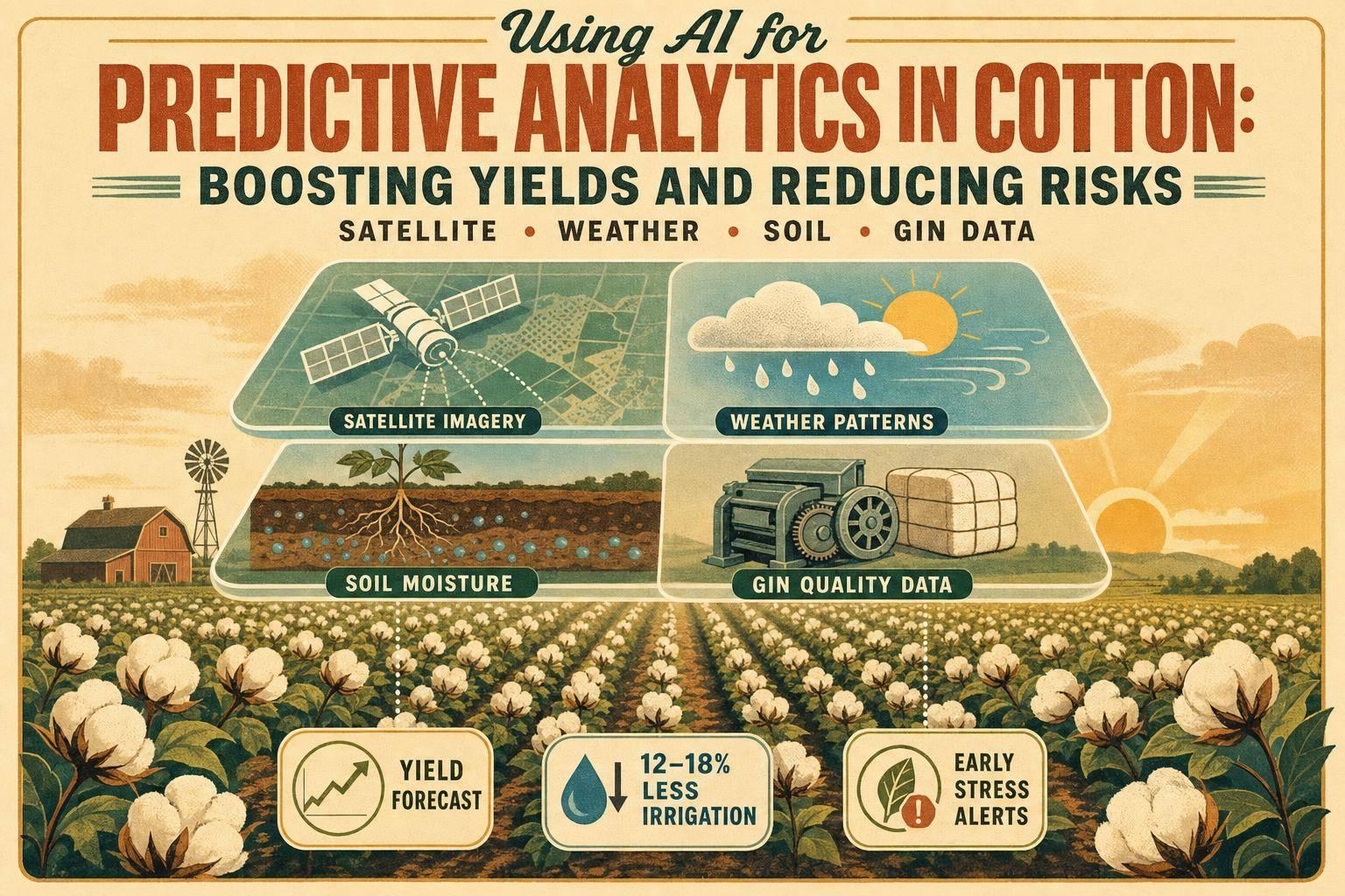 Thumbnail for: Using AI for Predictive Analytics in Cotton: Boosting Yields and Reducing Risks