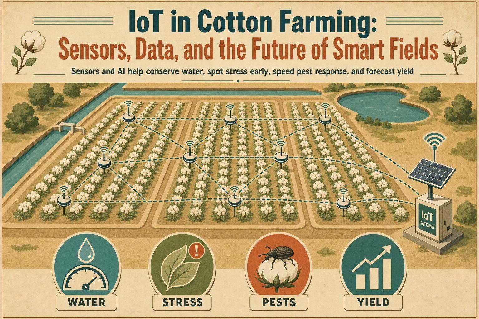 Thumbnail for: IoT in Cotton Farming: Sensors, Data, and the Future of Smart Fields