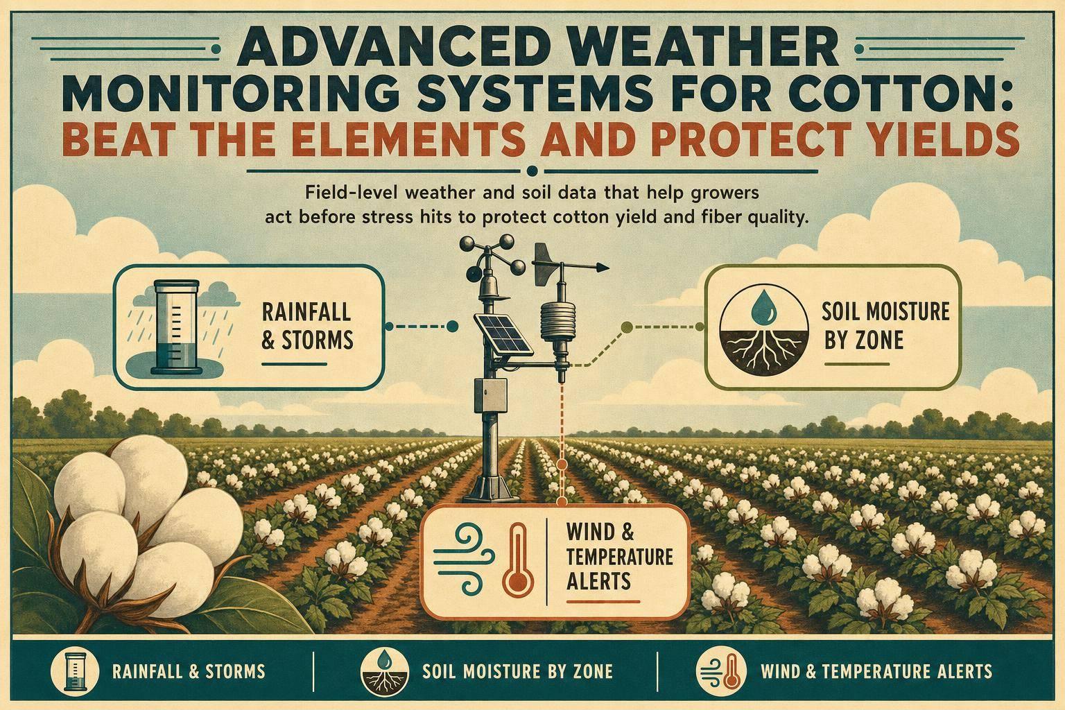 Thumbnail for: Advanced Weather Monitoring Systems for Cotton: Beat the Elements and Protect Yields