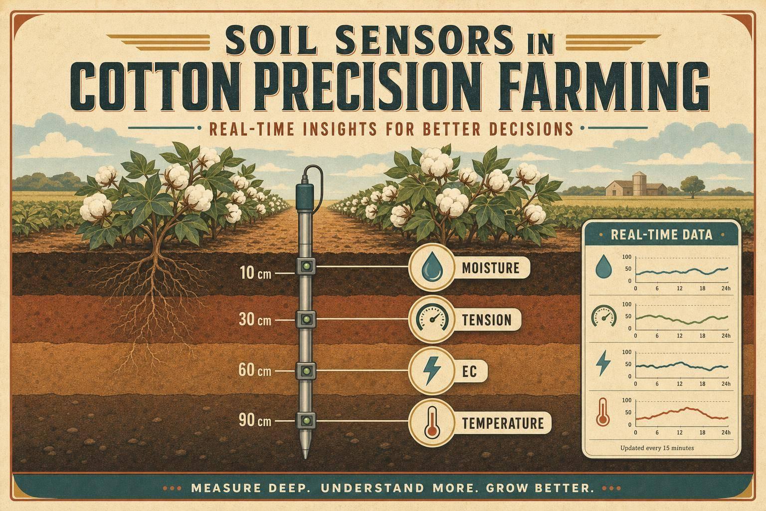 Thumbnail for: Soil Sensors in Cotton Precision Farming: Real-Time Insights for Better Decisions