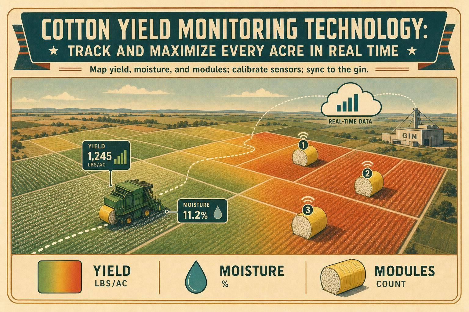 Thumbnail for: Cotton Yield Monitoring Technology: Track and Maximize Every Acre in Real Time
